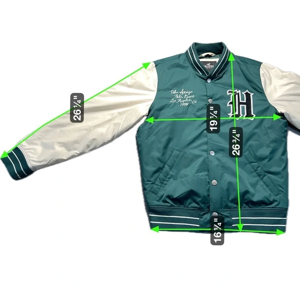 Hollister Palm Desert Panthers Varsity Bomber Jacket Green Small